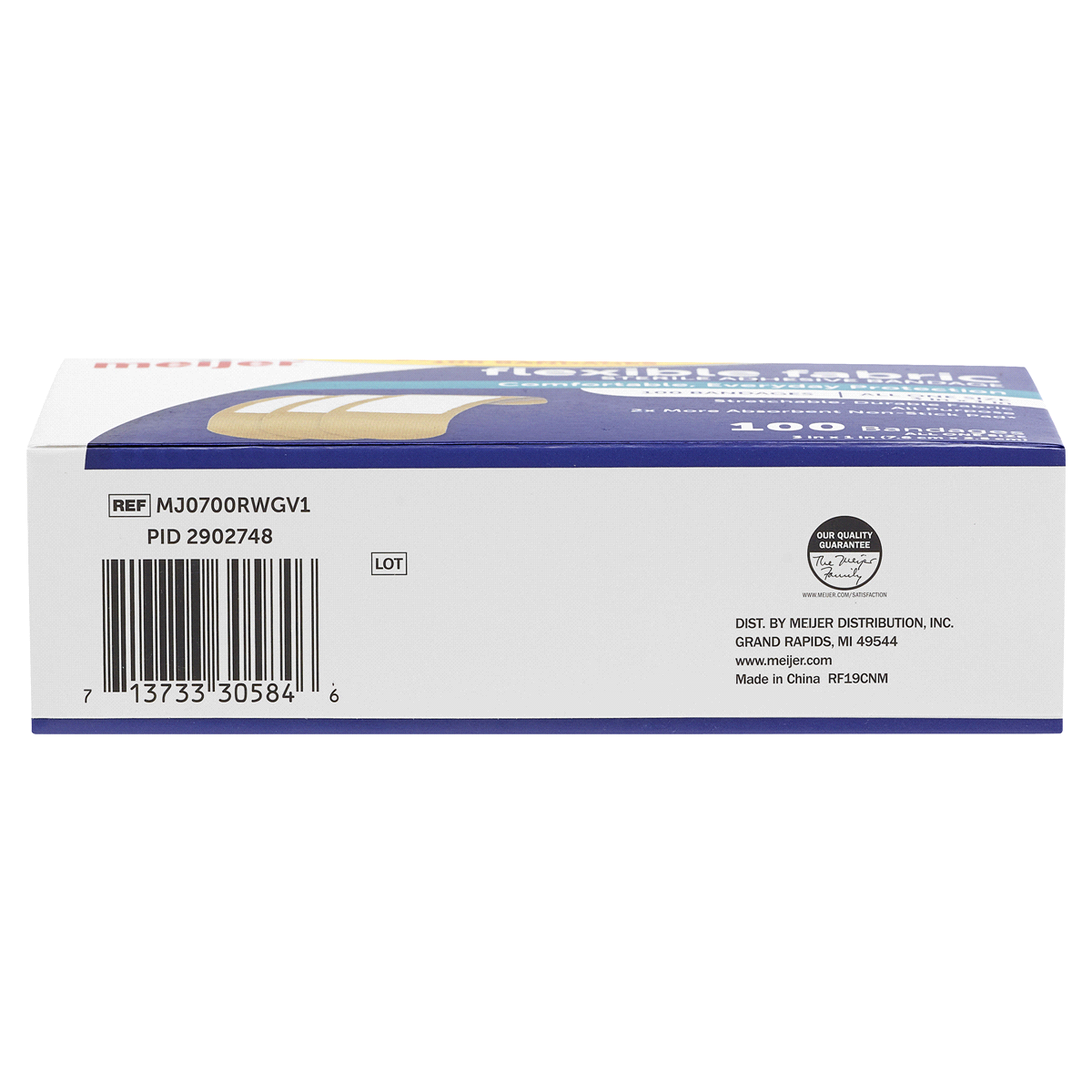 slide 9 of 9, Meijer Flexible Fabric Adhesive Bandages Value Pack, 100 ct