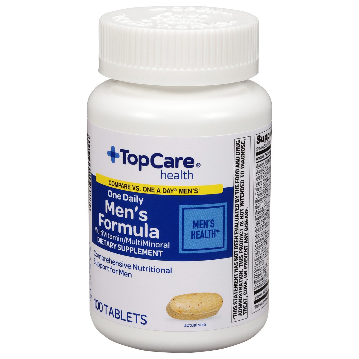 slide 2 of 9, Topcare One Daily Men's Formula Multivitamin/Multimineral Tablets, 100 ct