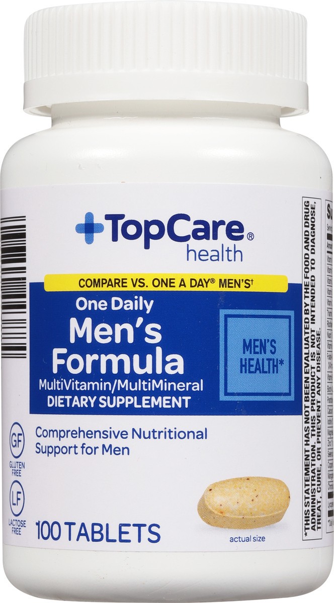 slide 3 of 9, Topcare One Daily Men's Formula Multivitamin/Multimineral Tablets, 100 ct