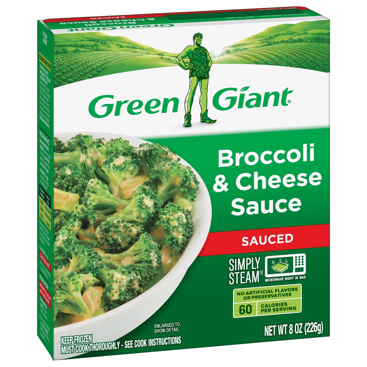 slide 2 of 9, Green Giant Simply Steam Broccoli & Cheese Sauce, Frozen Vegetables, 8 OZ, 8 oz