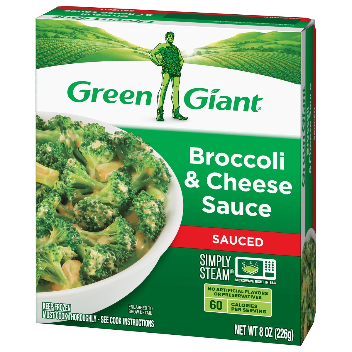 slide 3 of 9, Green Giant Simply Steam Broccoli & Cheese Sauce, Frozen Vegetables, 8 OZ, 8 oz