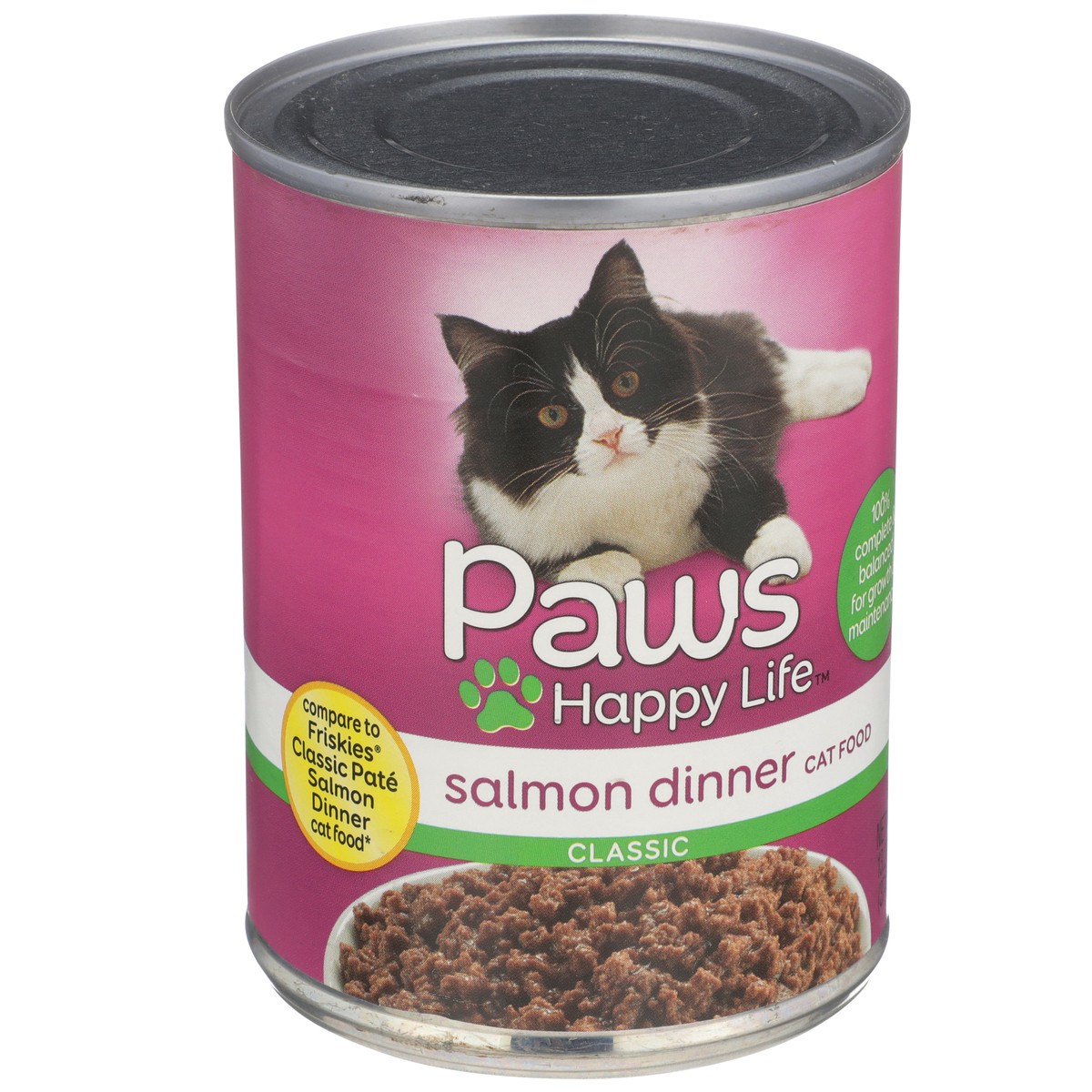 slide 2 of 10, Paws Happy Life Classic Salmon Dinner Cat Food 13.2 oz, 13.2 oz