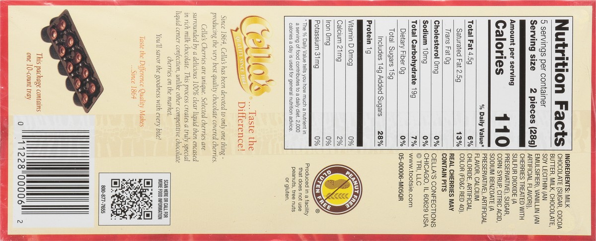 slide 5 of 9, Cella's Milk Chocolate Cherries 10 ea, 8 oz