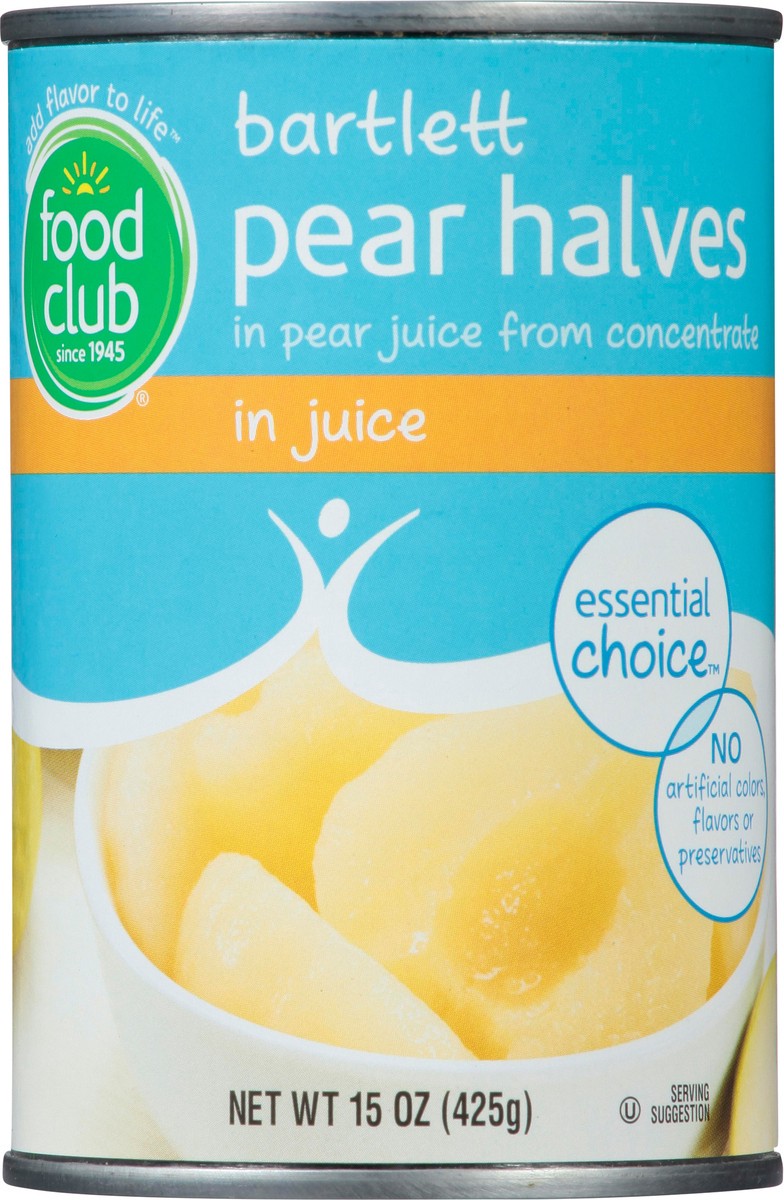 slide 9 of 11, Food Club Essential Choice Bartlett Pear Halves in Juice 15 oz, 15 oz