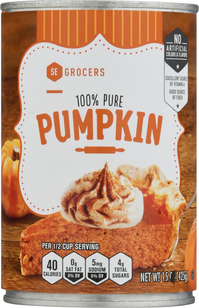 slide 11 of 13, SE Grocers  Pure Pack Pumpkin, 15 oz