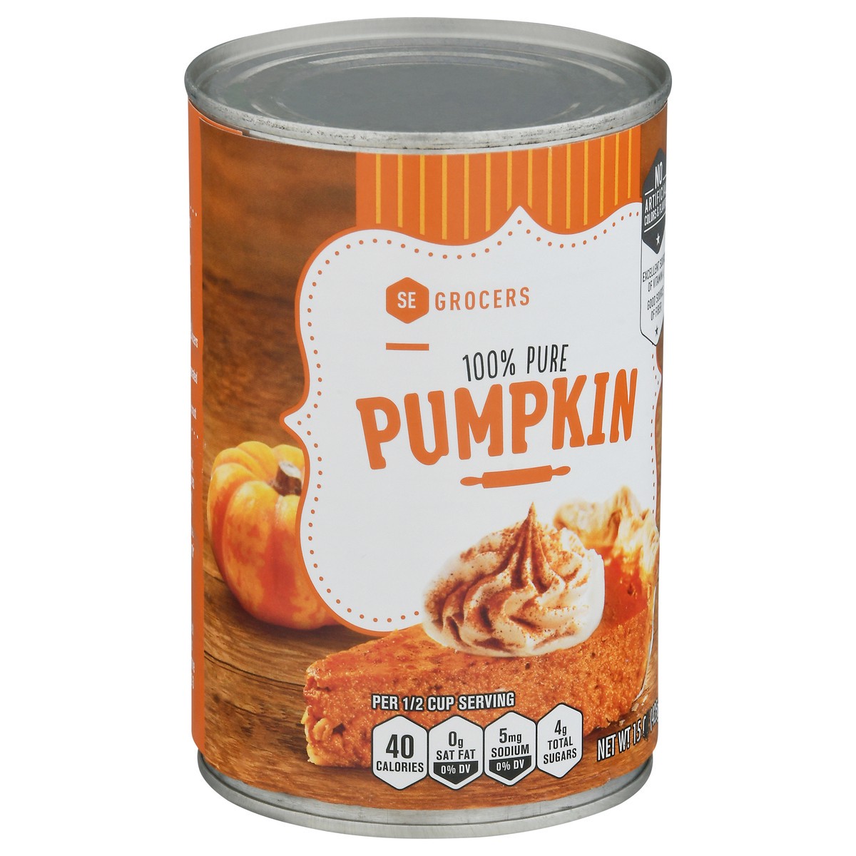slide 4 of 13, SE Grocers  Pure Pack Pumpkin, 15 oz