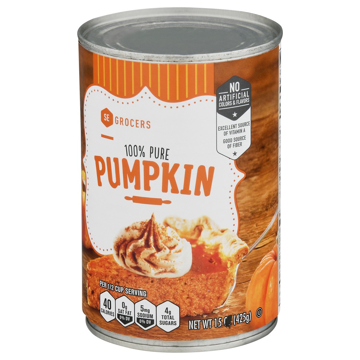 slide 7 of 13, SE Grocers  Pure Pack Pumpkin, 15 oz