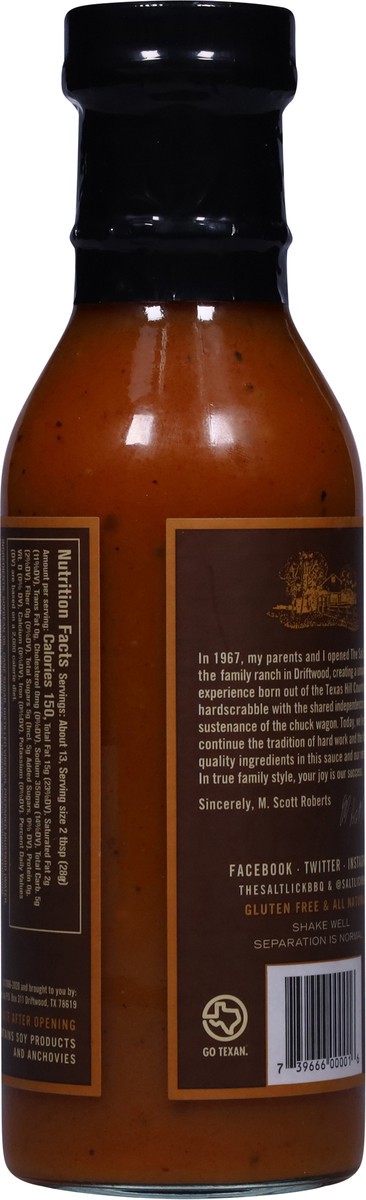 slide 7 of 14, The Salt Lick Original BBQ Sauce - 12 oz, 12 oz