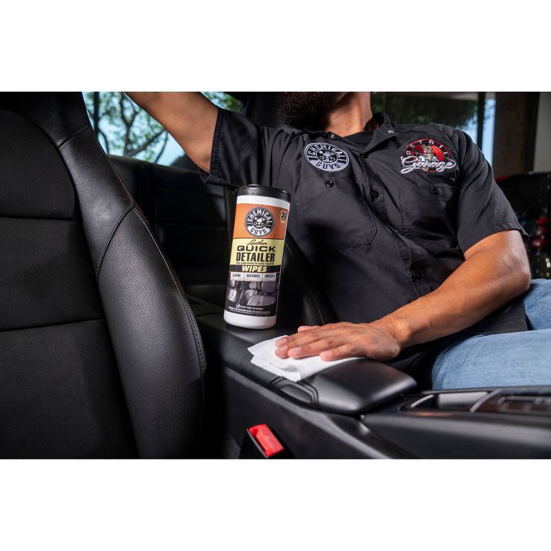 slide 2 of 5, Chemical Guys Leather Quik Detailer Wipes, 30 ct