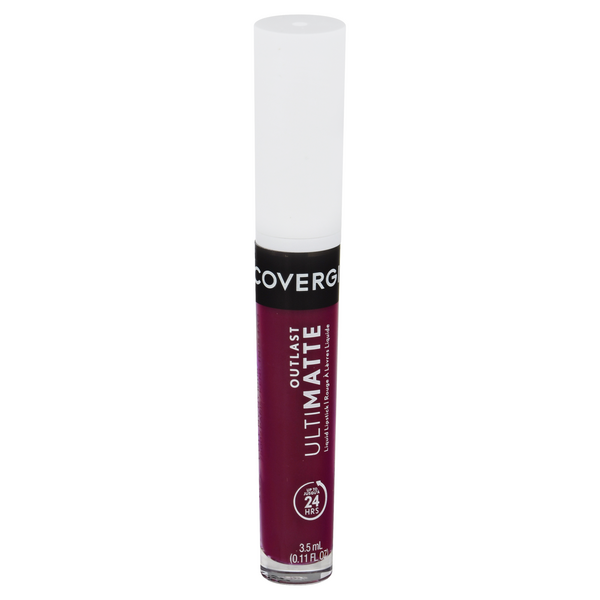 slide 1 of 1, Covergirl Outlast Ultimatte Liquid Lipstick, Hello Merlot 140, 0.11 fl oz