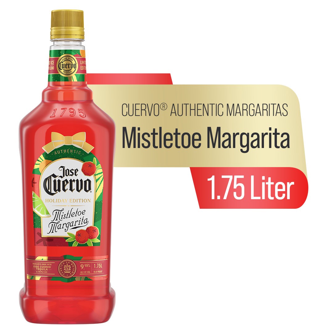slide 5 of 5, Jose Cuervo Lime Premix Margarita Mistletoe, 1.75 liter