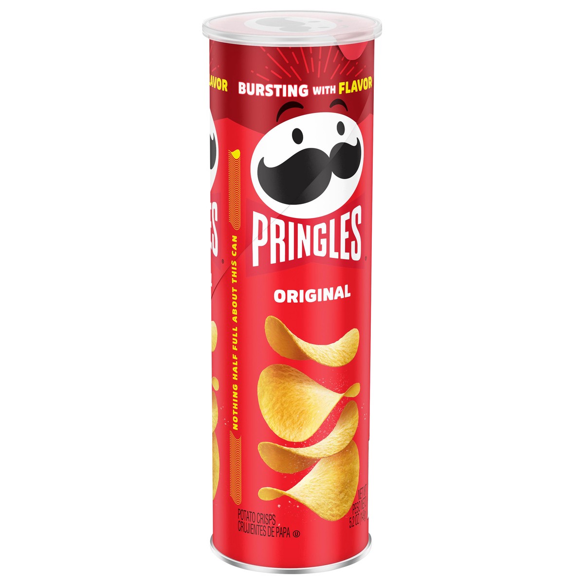 slide 3 of 8, Pringles Potato Crisps Chips, Lunch Snacks, On-The-Go Snacks, Original, 5.2oz Can, 1 Can, 5.2 oz