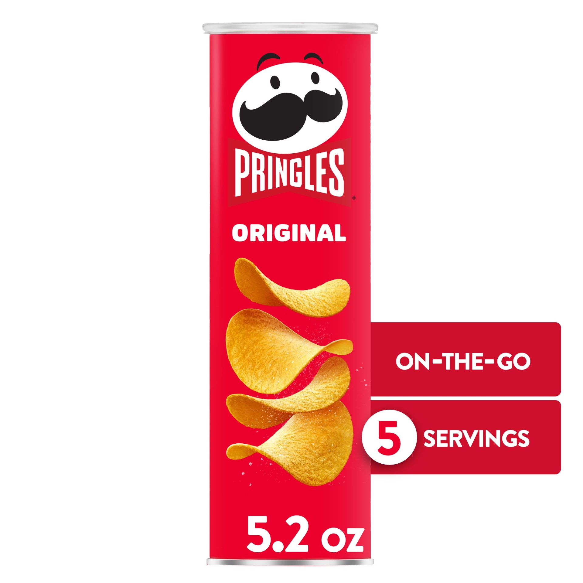 slide 1 of 6, Pringles Potato Crisps Chips, Lunch Snacks, Snacks On The Go, Original, 5.2 oz