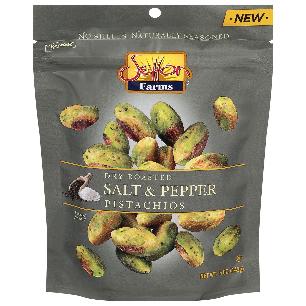 slide 1 of 9, Setton Farms Dry Roasted Salt & Pepper Pistachios 5 oz, 5 oz