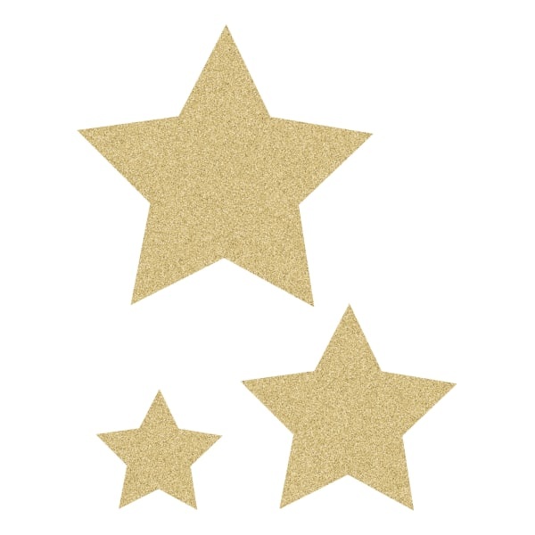 slide 1 of 1, Teacher Created Resources Gold Glitz Stars Accents, Assorted Sizes, Gold, Pack Of 30 Stars, 30 ct