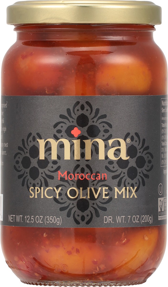 slide 10 of 13, Mina Olive Mix, Spicy, Moroccan 12.5 Oz, 12.5 oz