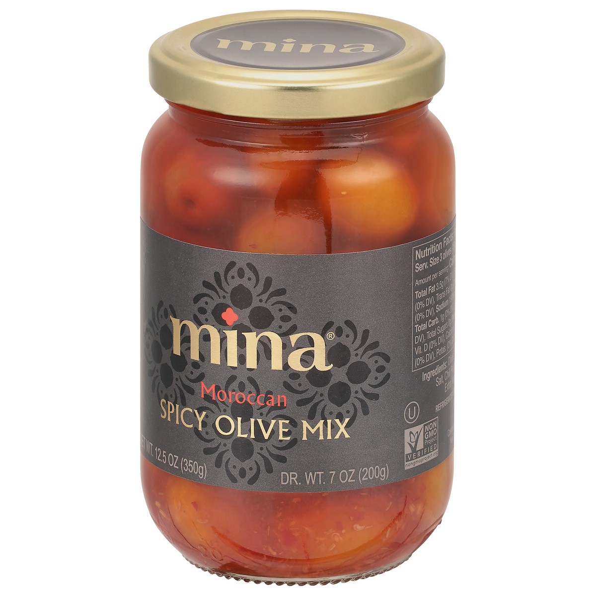 slide 4 of 13, Mina Olive Mix, Spicy, Moroccan 12.5 Oz, 12.5 oz