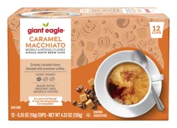 Giant Eagle Single Serve Brew Cups, Caramel Macchiato, Light Roast