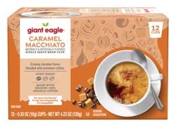 Giant Eagle Single Serve Brew Cups, Caramel Macchiato, Light Roast