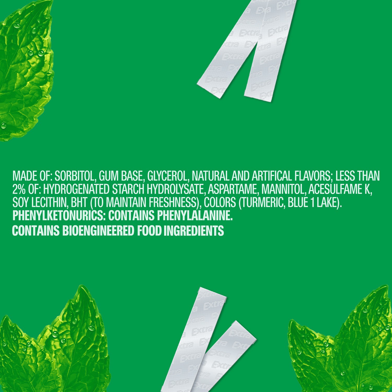 slide 3 of 8, EXTRA Gum Spearmint Sugar Free Chewing Gum, Single Pack, 15 Stick, 15 ct