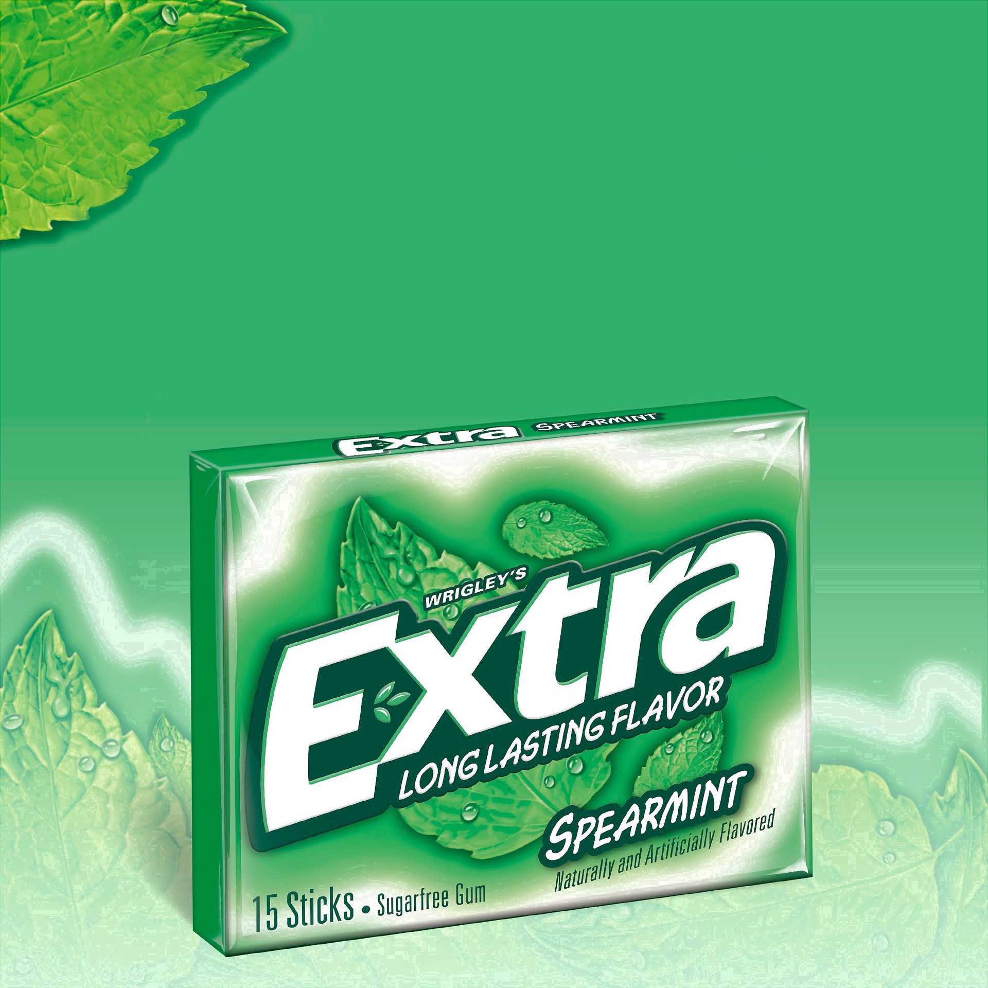 slide 22 of 69, Extra Spearmint Sugarfree Gum - 15ct, 