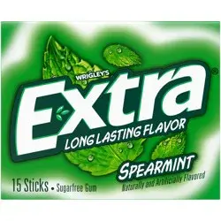 EXTRA Spearmint Sugar Free Chewing Gum, Single Pack 15 Pieces