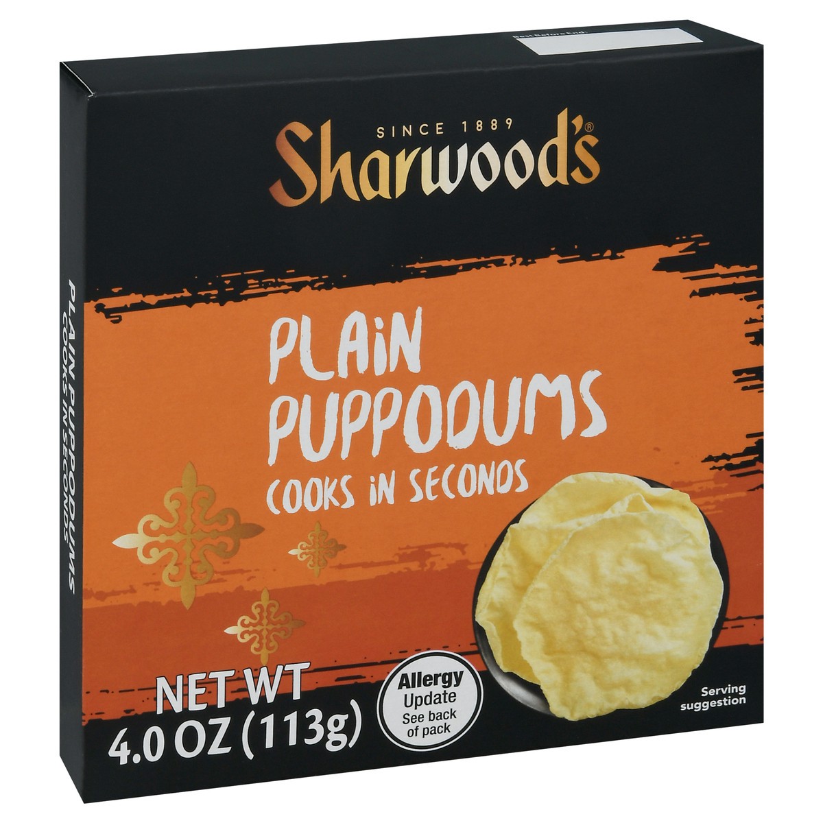 slide 4 of 9, Sharwood's Plain Poppadoms 16 ea, 16 ct