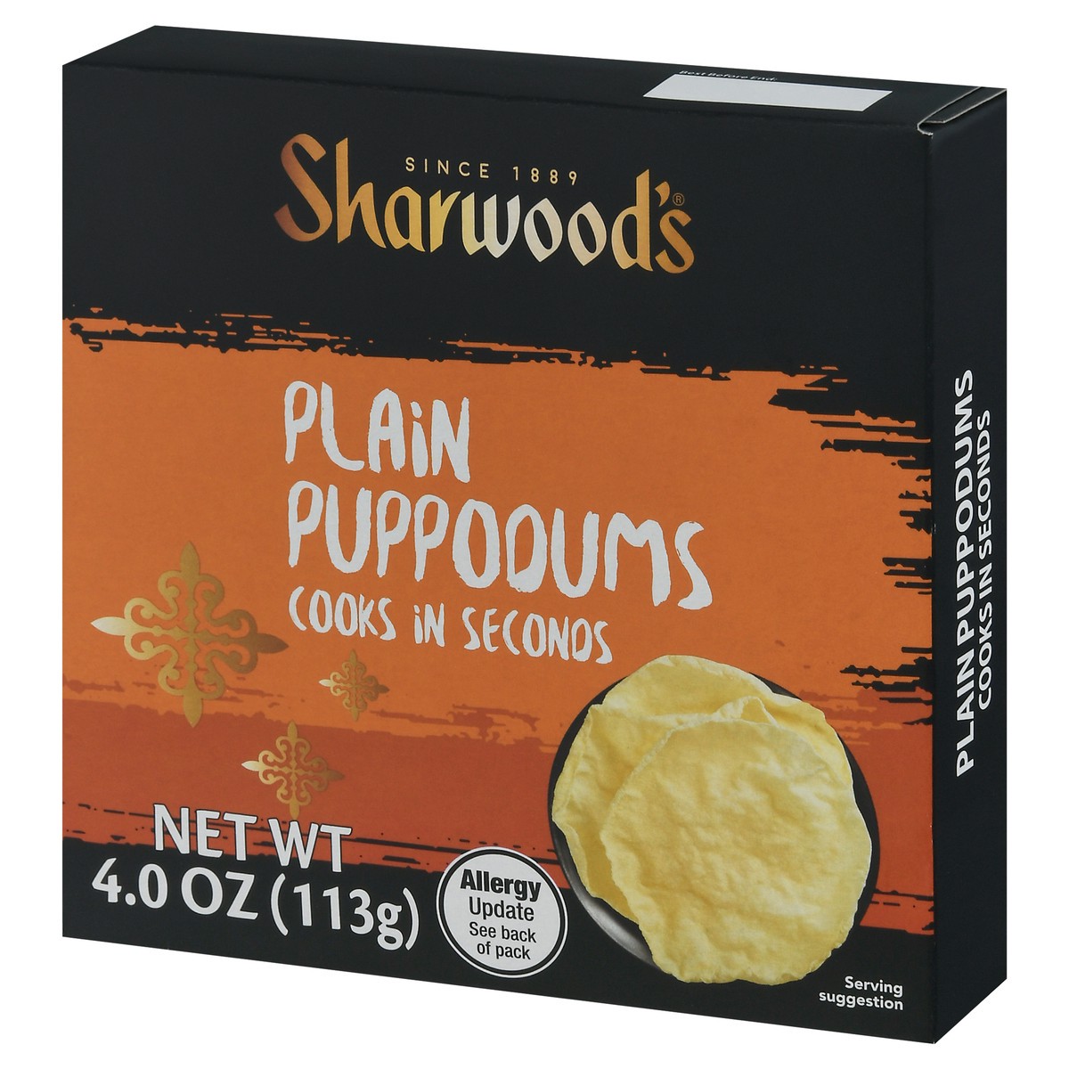 slide 5 of 9, Sharwood's Plain Poppadoms 16 ea, 16 ct