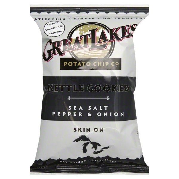 Great Lakes Potato Chip Sea Salt Pepper & Onion Kettle Cooked Potato