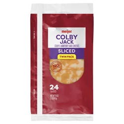 Meijer Sliced Colby Jack Cheese, Twin Pack - 16 oz