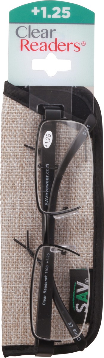 slide 7 of 9, Clear Readers +1.25 Eyeglasses 1 ea Card, 1 ct