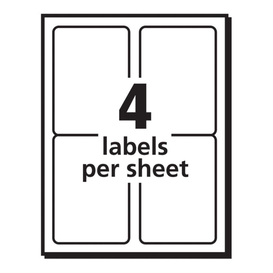 slide 3 of 8, Avery 08168, Shipping Labels with Ultrahold Ad & TrueBlock, Inkjet, 3 1/2 x 5, White, 100 ct