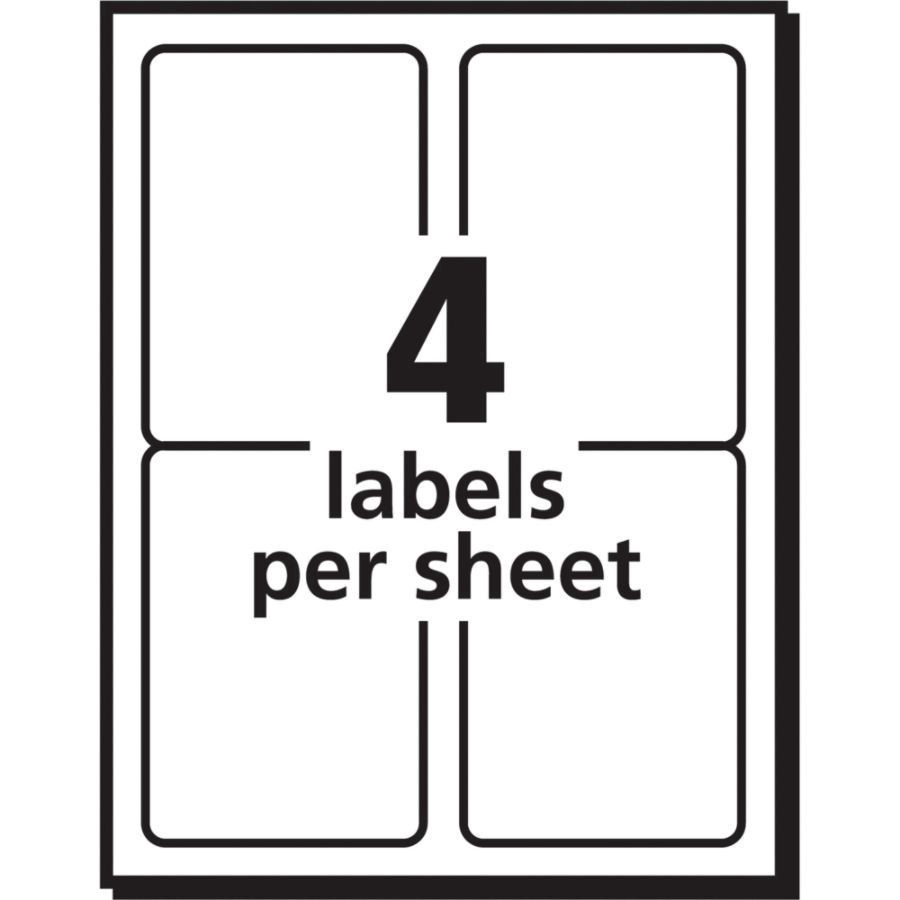 slide 8 of 8, Avery 08168, Shipping Labels with Ultrahold Ad & TrueBlock, Inkjet, 3 1/2 x 5, White, 100 ct