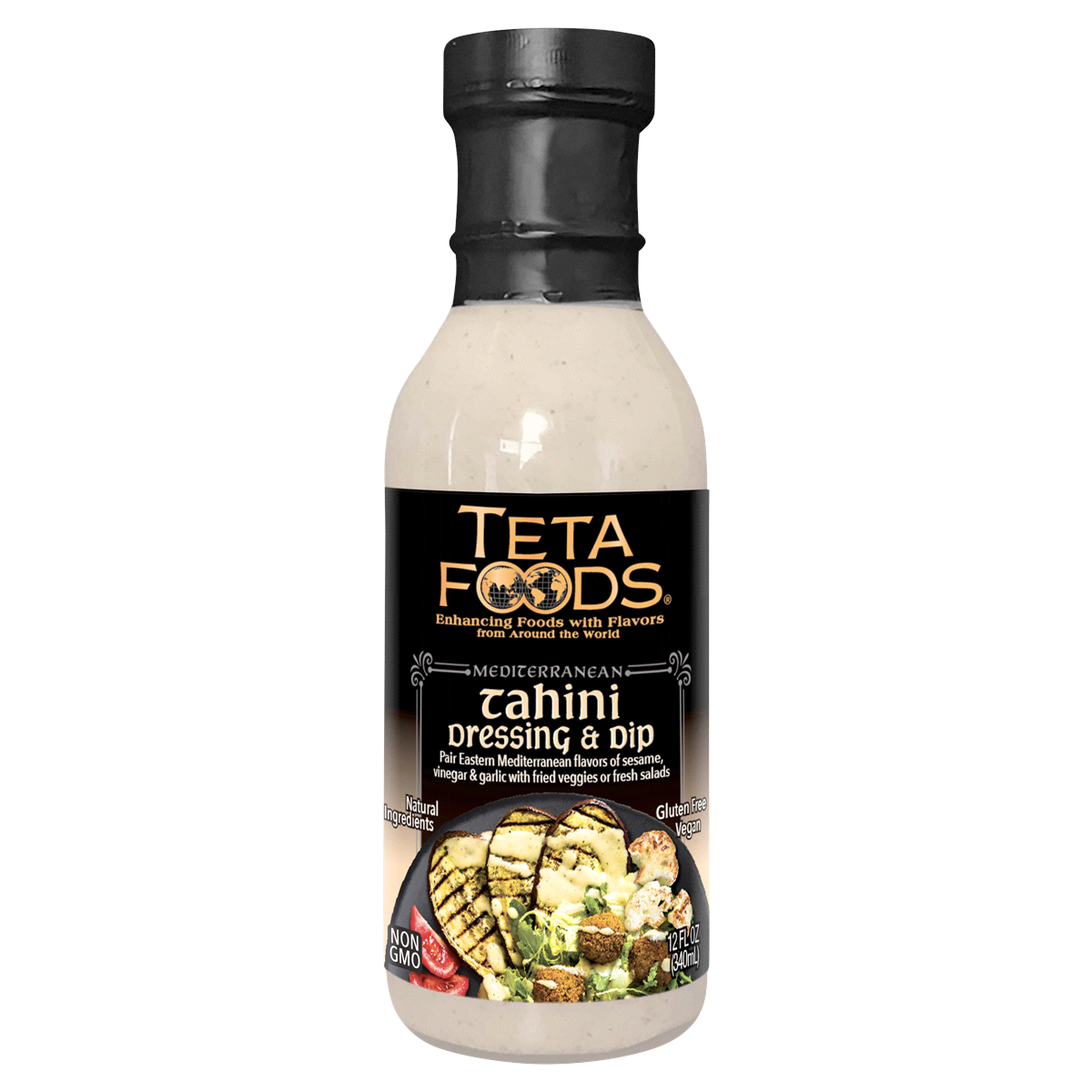 slide 1 of 9, Teta Foods Tahini Dressing and Dip, 12 oz