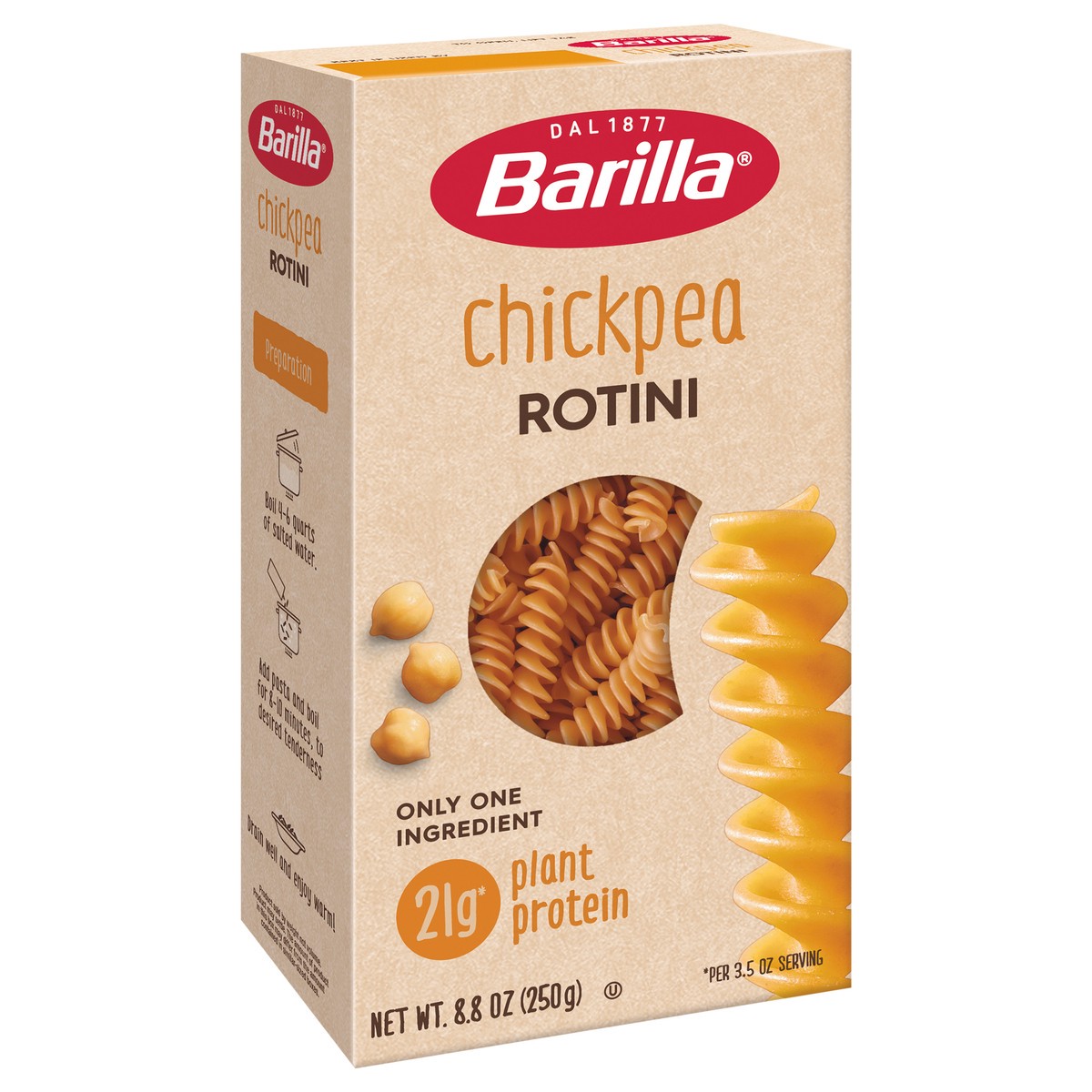 slide 2 of 9, Barilla Chickpea Rotini Pasta, 8.8 oz