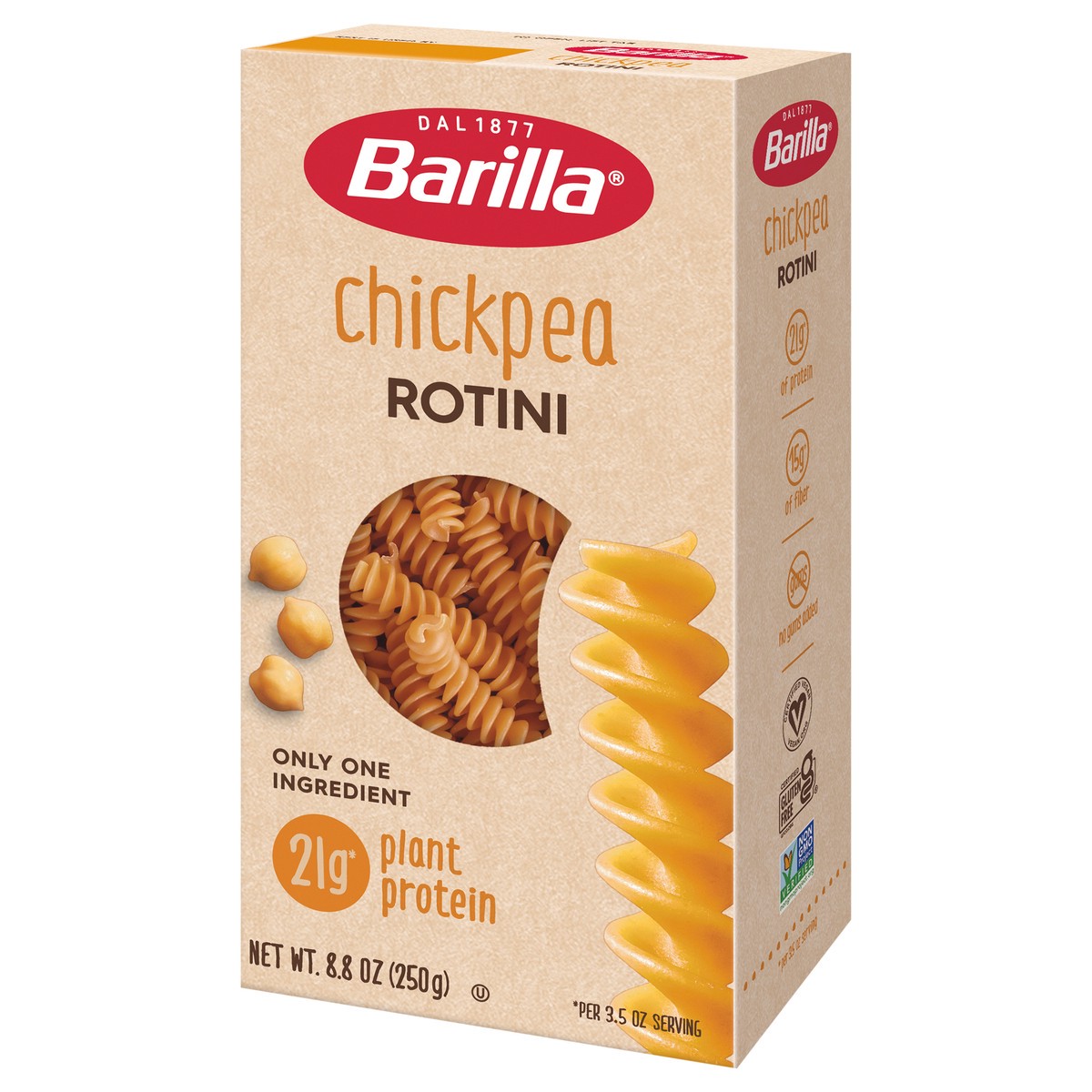 slide 3 of 9, Barilla Chickpea Rotini Pasta, 8.8 oz