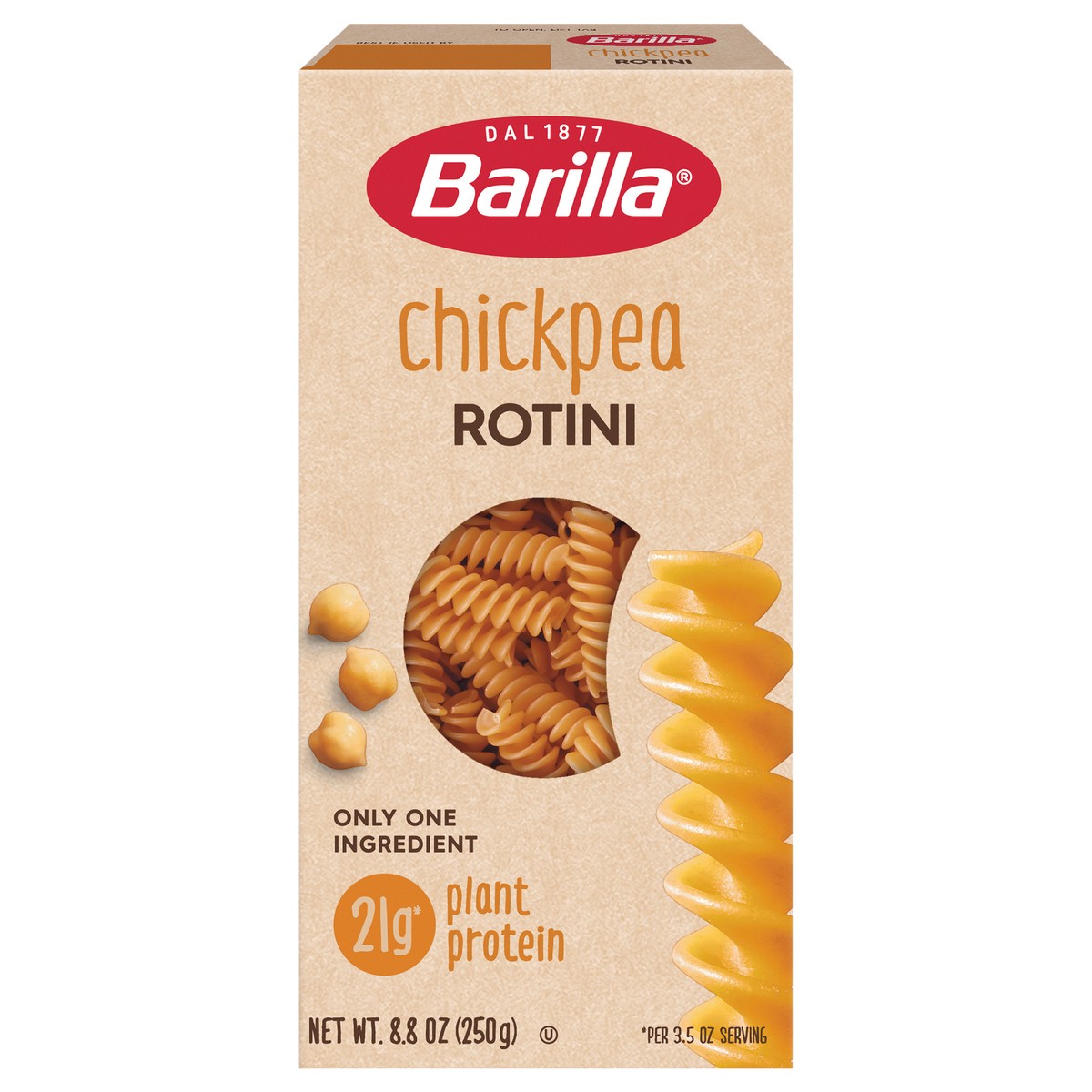 slide 1 of 9, Barilla Chickpea Rotini Pasta, 8.8 oz