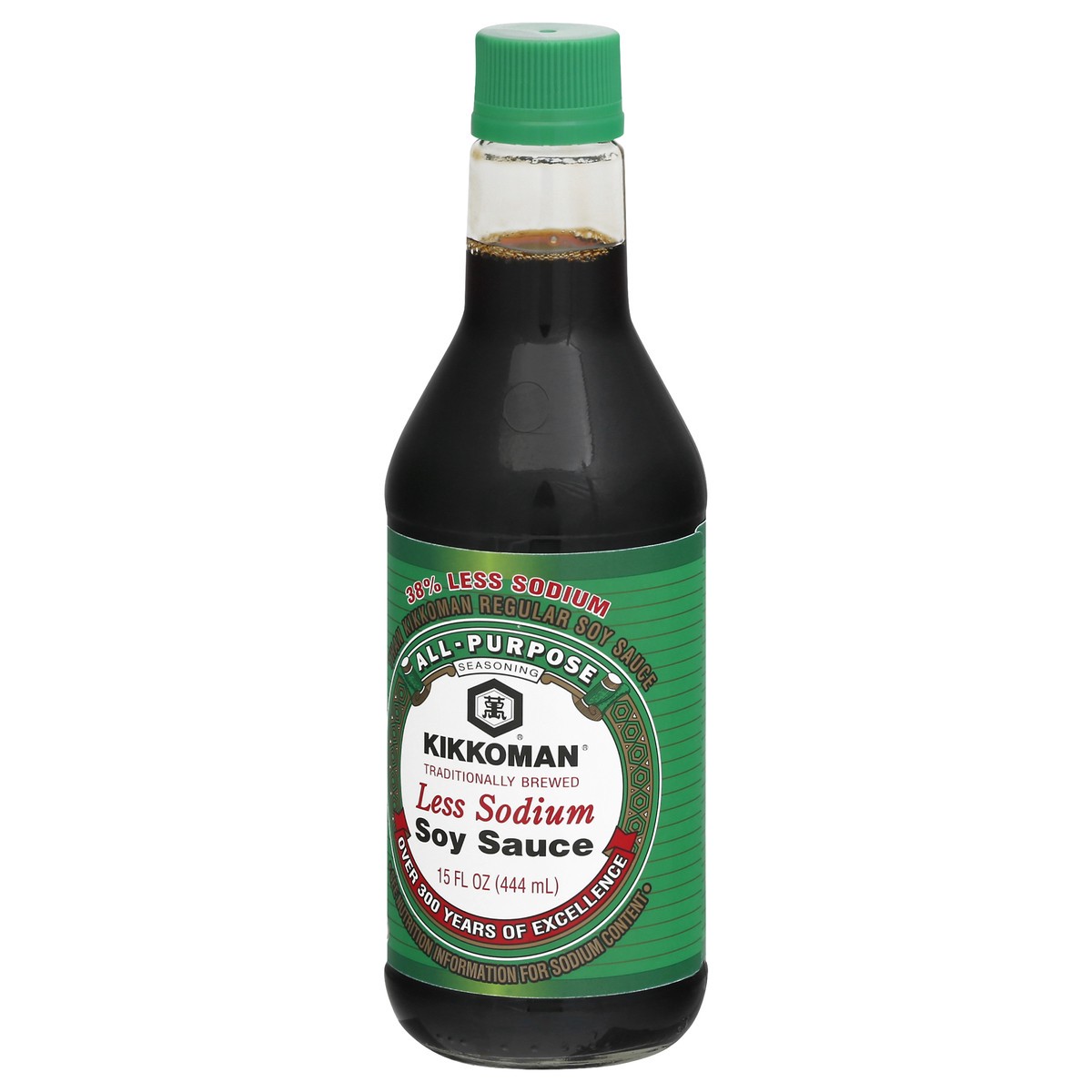 slide 3 of 9, Kikkoman Less Sodium Soy Sauce 15 oz, 15 oz