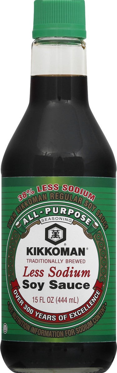 slide 6 of 9, Kikkoman Less Sodium Soy Sauce 15 oz, 15 oz