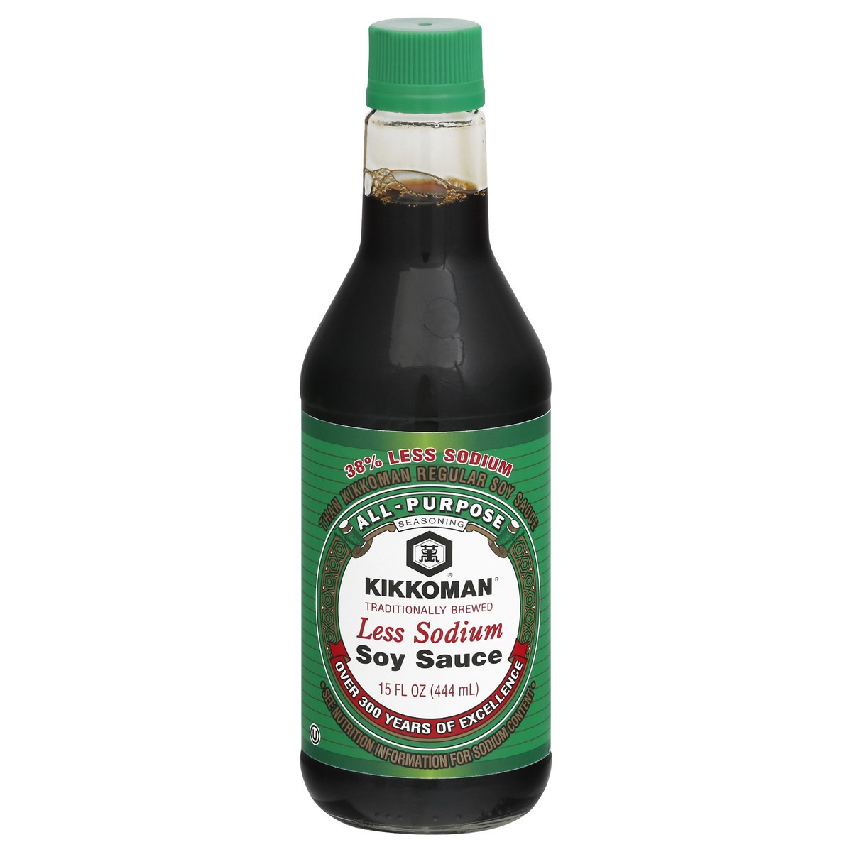 slide 1 of 9, Kikkoman Less Sodium Soy Sauce 15 oz, 15 oz