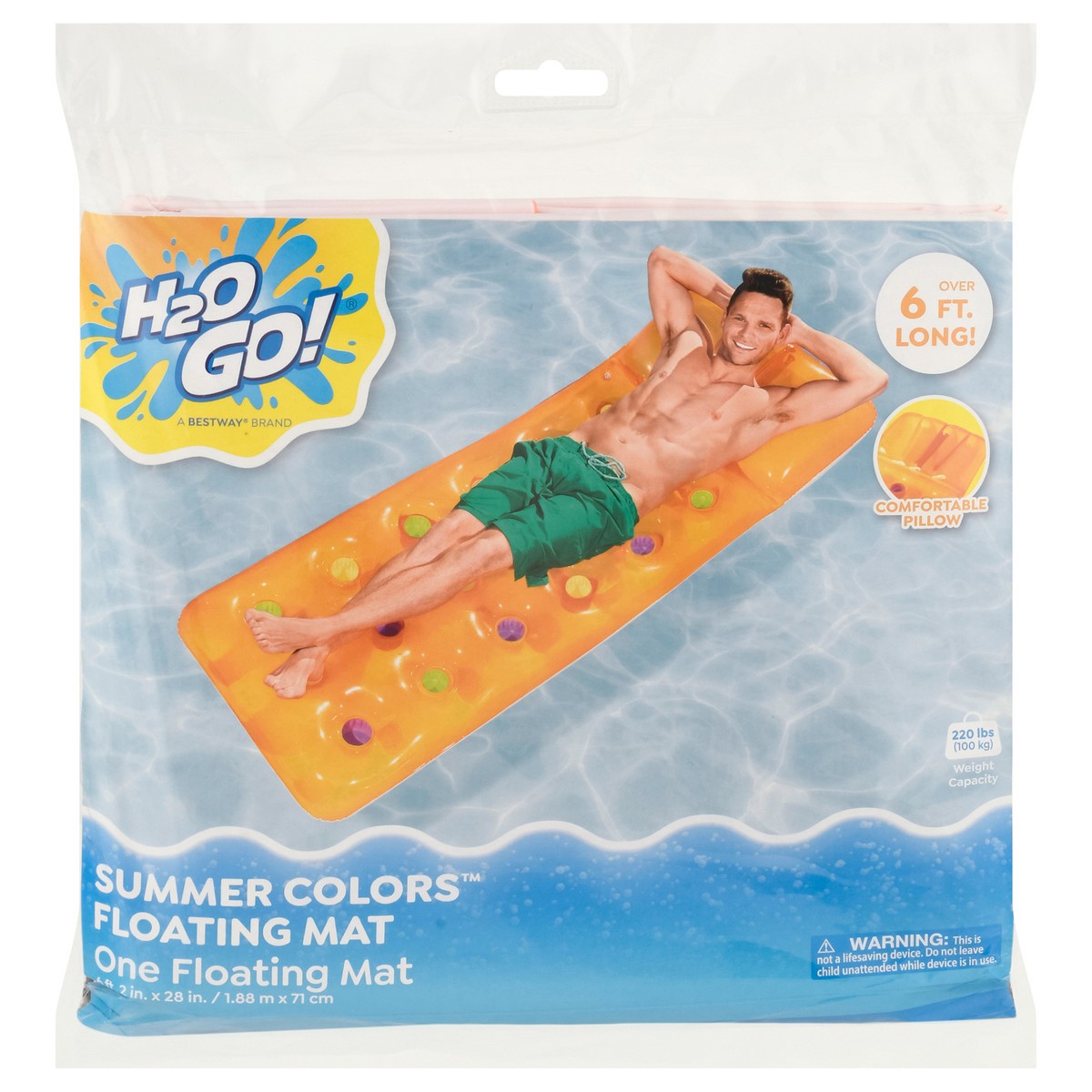 slide 2 of 11, H2OGo! Summer Colors Floating Mat 1 ea, 1 ct