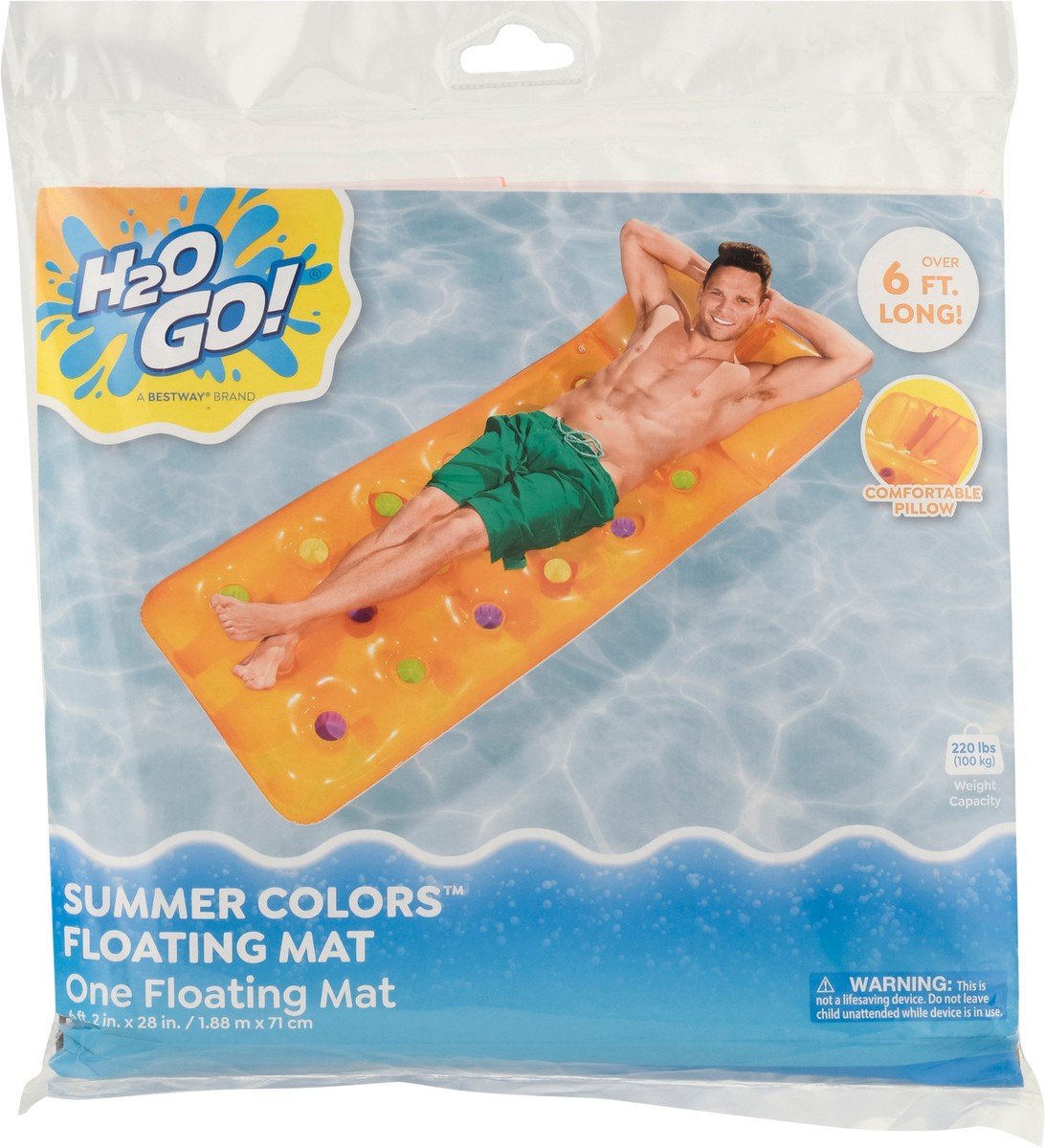 slide 4 of 11, H2OGo! Summer Colors Floating Mat 1 ea, 1 ct