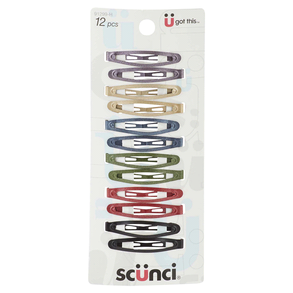 slide 1 of 1, scünci Effortless Beauty Clippies, 12 ct