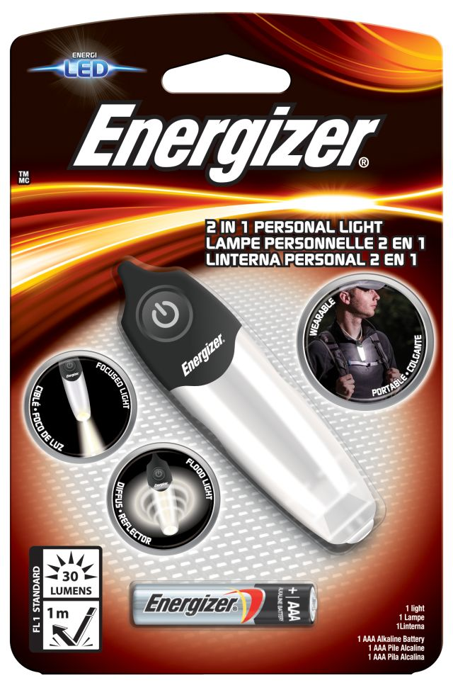 slide 1 of 1, Energizer Lighting LED 2 in 1 Hands Free Personal Flashlight, 1 ct