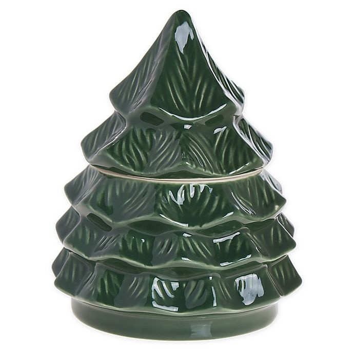 slide 1 of 2, Bee & Willow Home Christmas Tree Candy Dish - Green, 1 ct