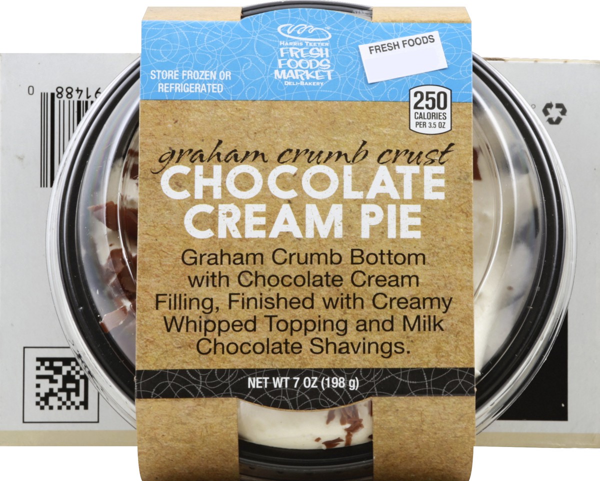 slide 1 of 2, Harris Teeter Fresh Foods Market Chocolate Cream Mini Pie, 6 oz