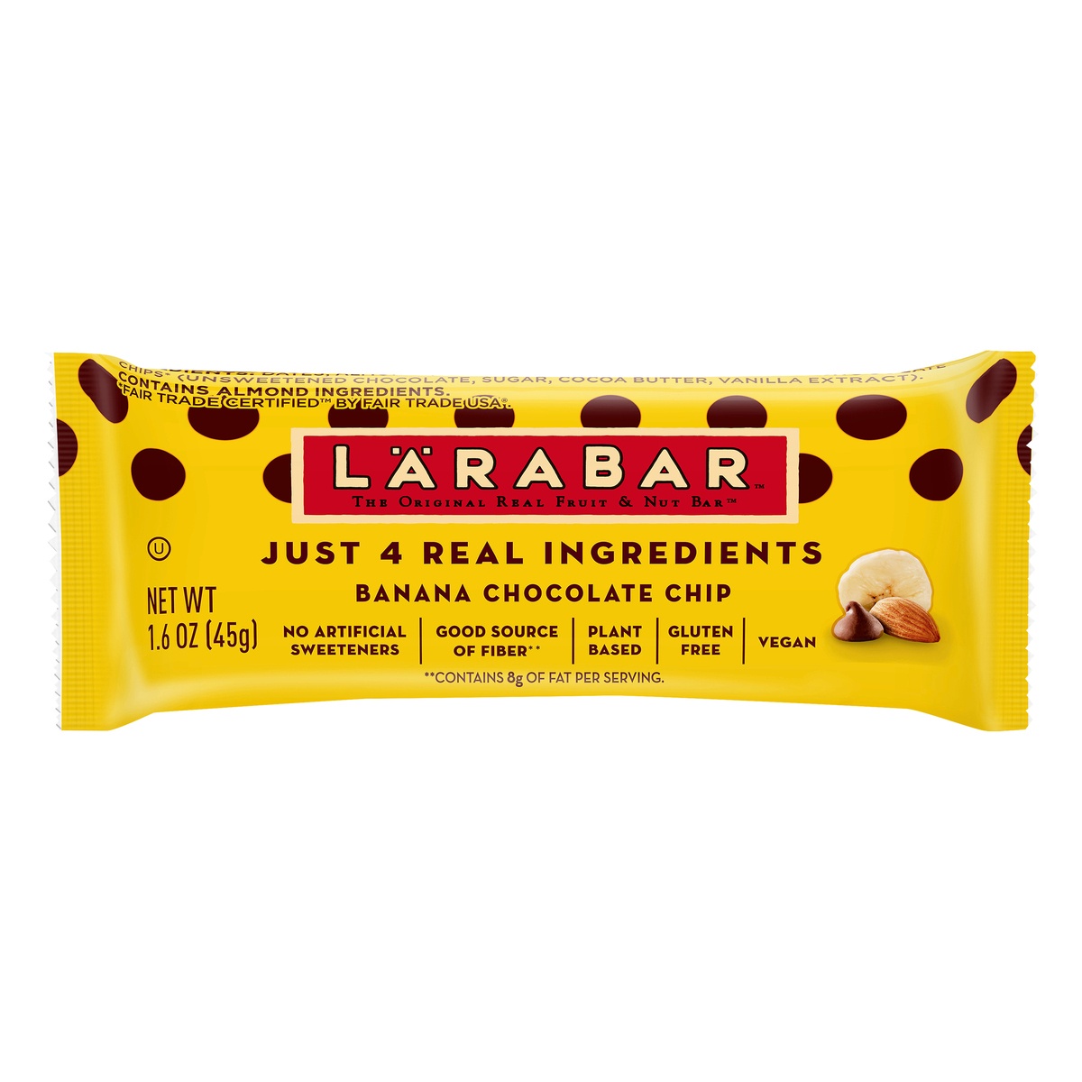 slide 1 of 1, LÄRABAR Banana Chocolate Chip Bar-Larabar, 25.6 oz