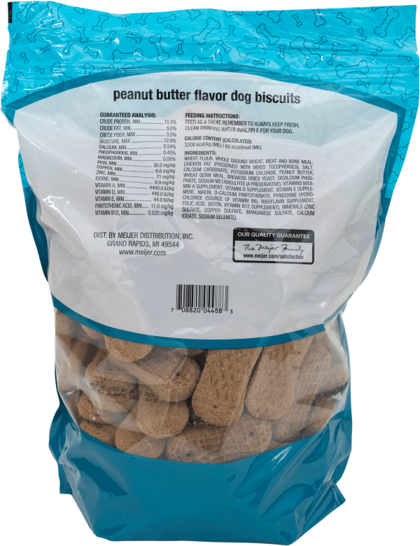 slide 4 of 5, Meijer Peanut Butter Flavored Dog Biscuits, 6 lb