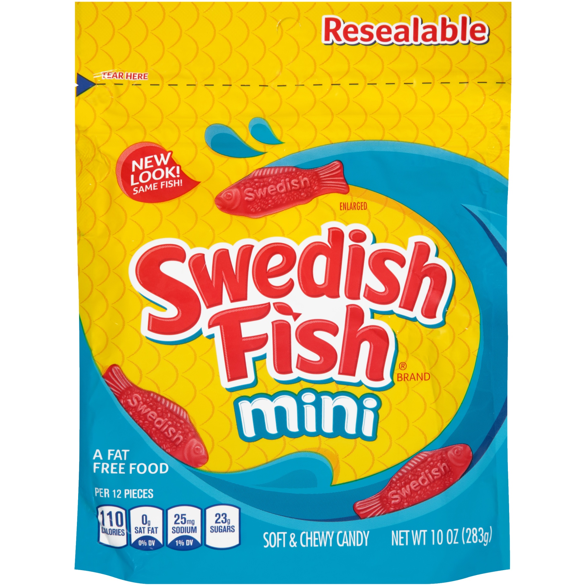 slide 1 of 5, Swedish Fish Mini Chewy Candy, 10 oz