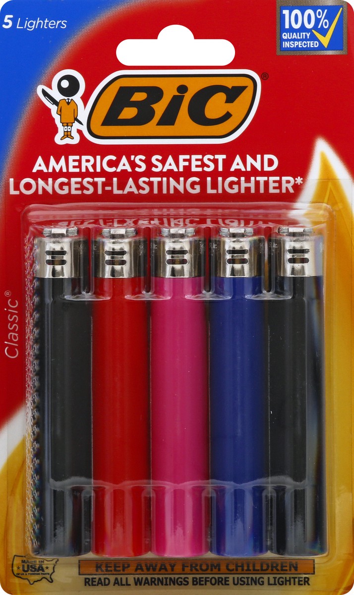 slide 1 of 9, BIC Classic Lighters, 5 ct, 5 ct